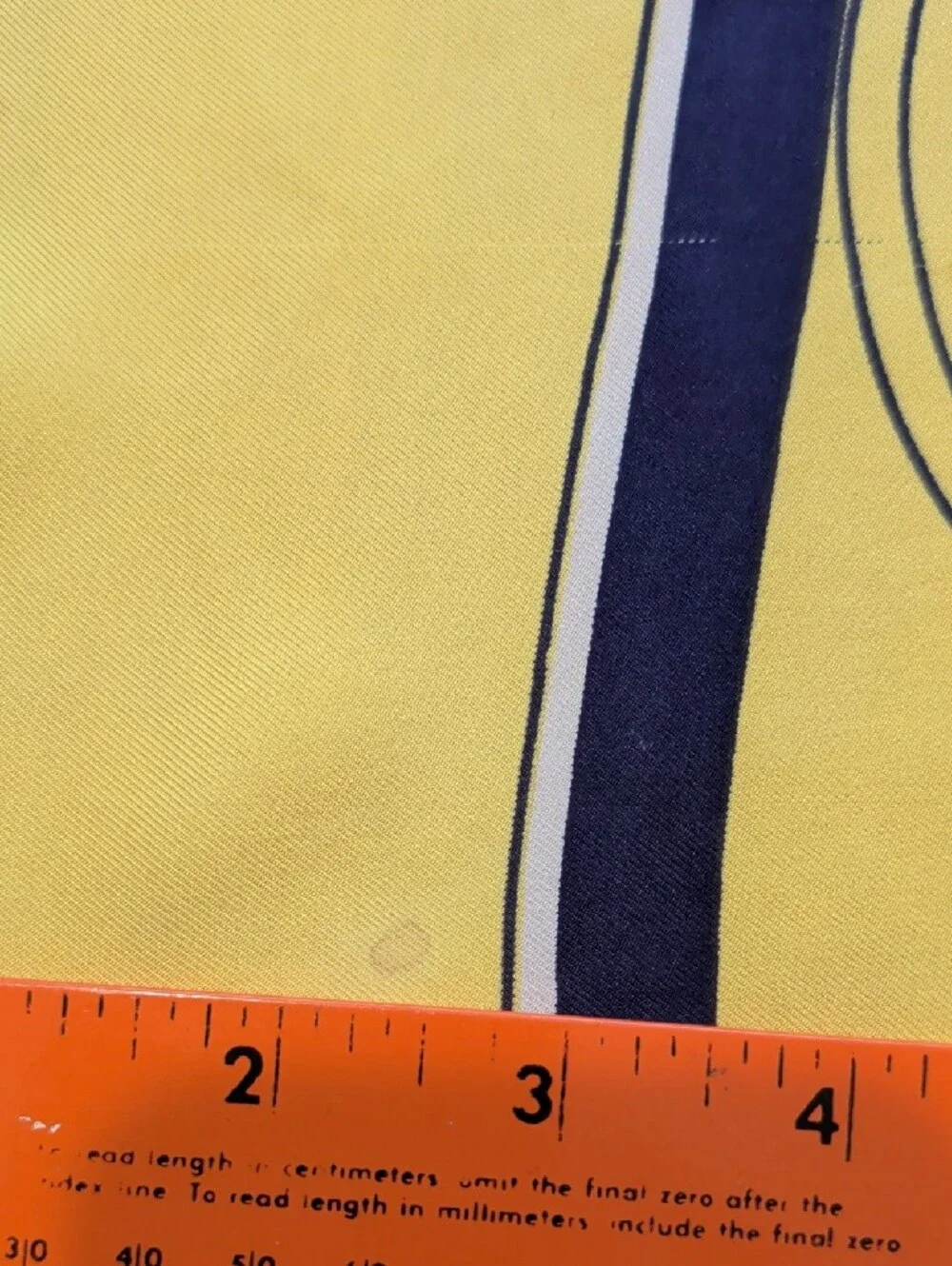 Hermes Yellow and Navy Silk Scarf